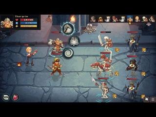 A heroic-parody tactical RPG combining dungeon crawler's gameplay and turn-based fights