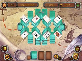 Pirate's Solitaire is a card game and a naval battle! Treasure island awaits you